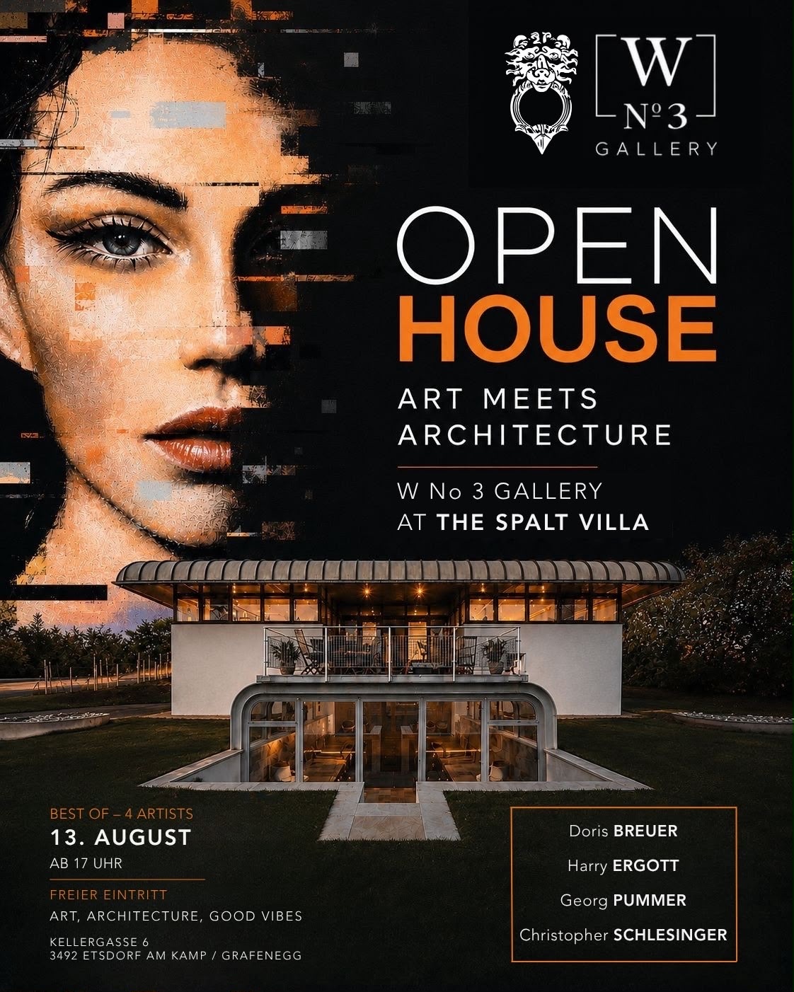 Sujet des Open House mit der W Nº 3 Gallery in der Spalt Villa
